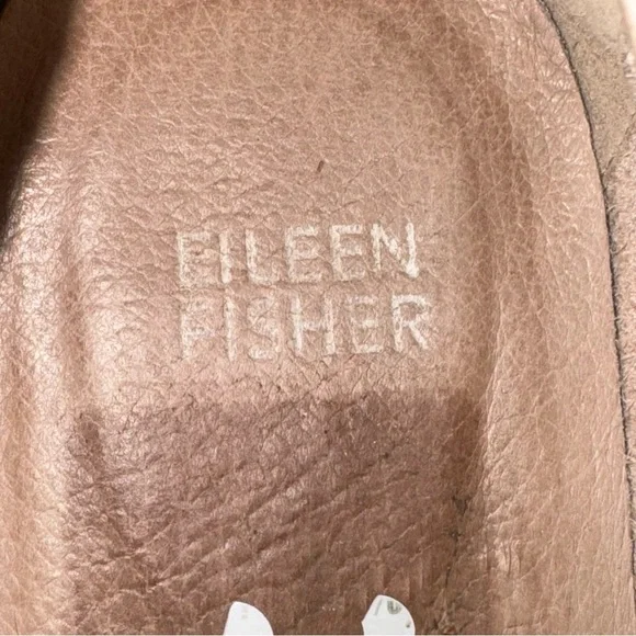 EILEEN FISHER Sydney Slip On Washed Leather Comfort Sneakers Blush Pink Size 8 - Picture 14 of 15